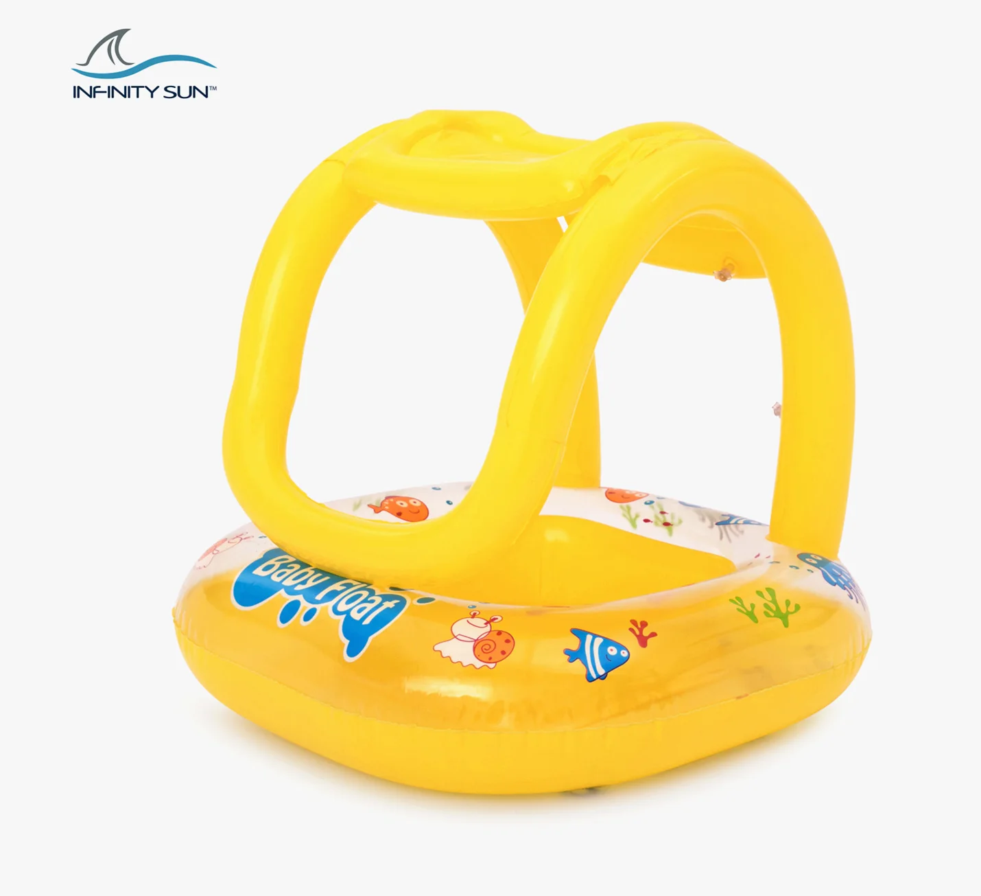 2017 New Inflatable Newborn Baby Swimming Float Seat With Sunshade