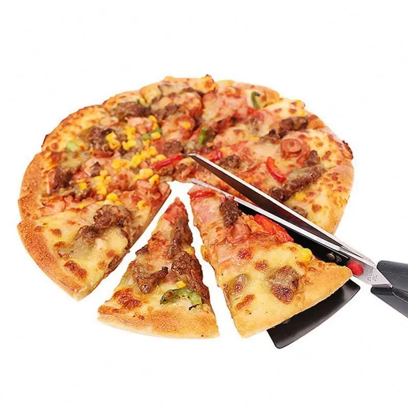 

Free Shipping Factory Direct Multi Functional Stainless Steel Pie Cutter Flatware Pizza Scissors With Detachable Spatula