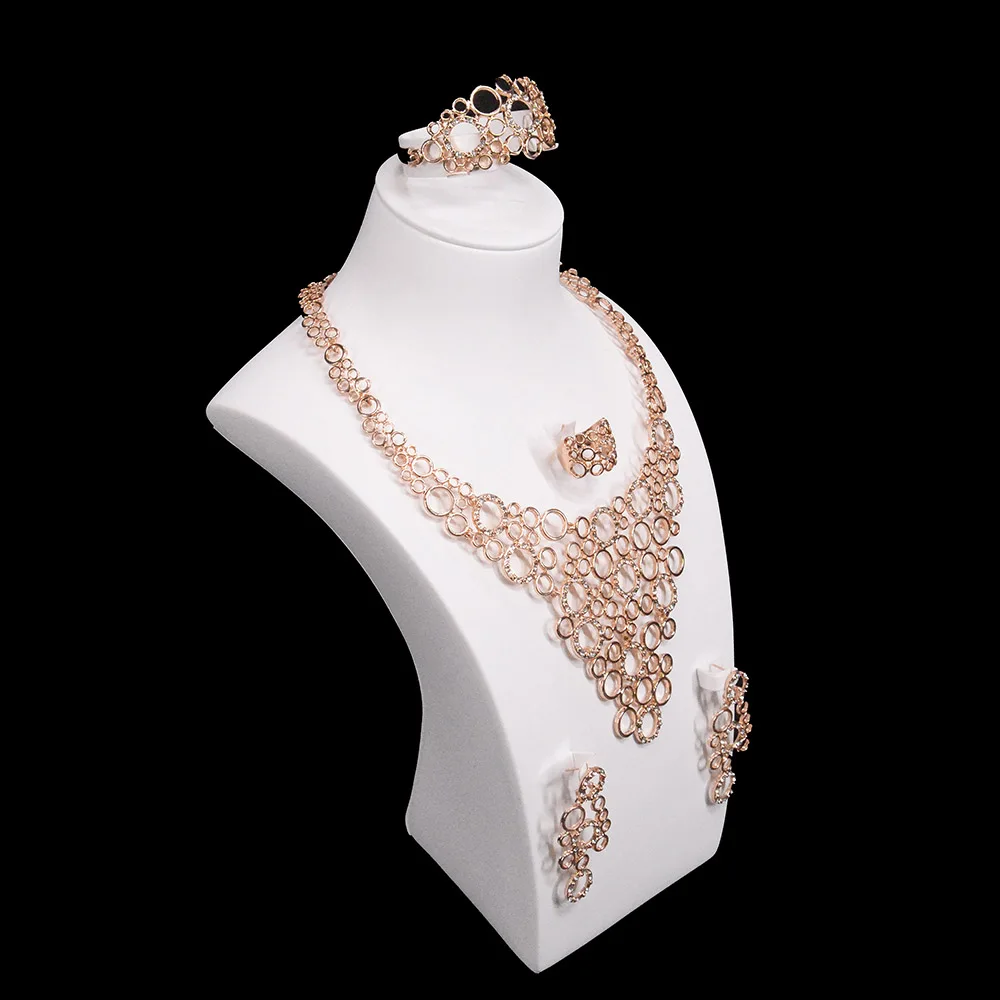 Mannequin Busts Luxury Jewelry Display Pu Leather Necklace Pendant Display Cases & Displays