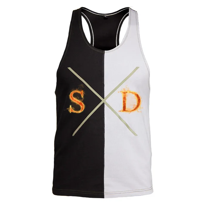 Wholesale Two Tone Color Design Men Workout Fitness Bodybuilding Stringer Singlets Custom Blank Gym Tank Top