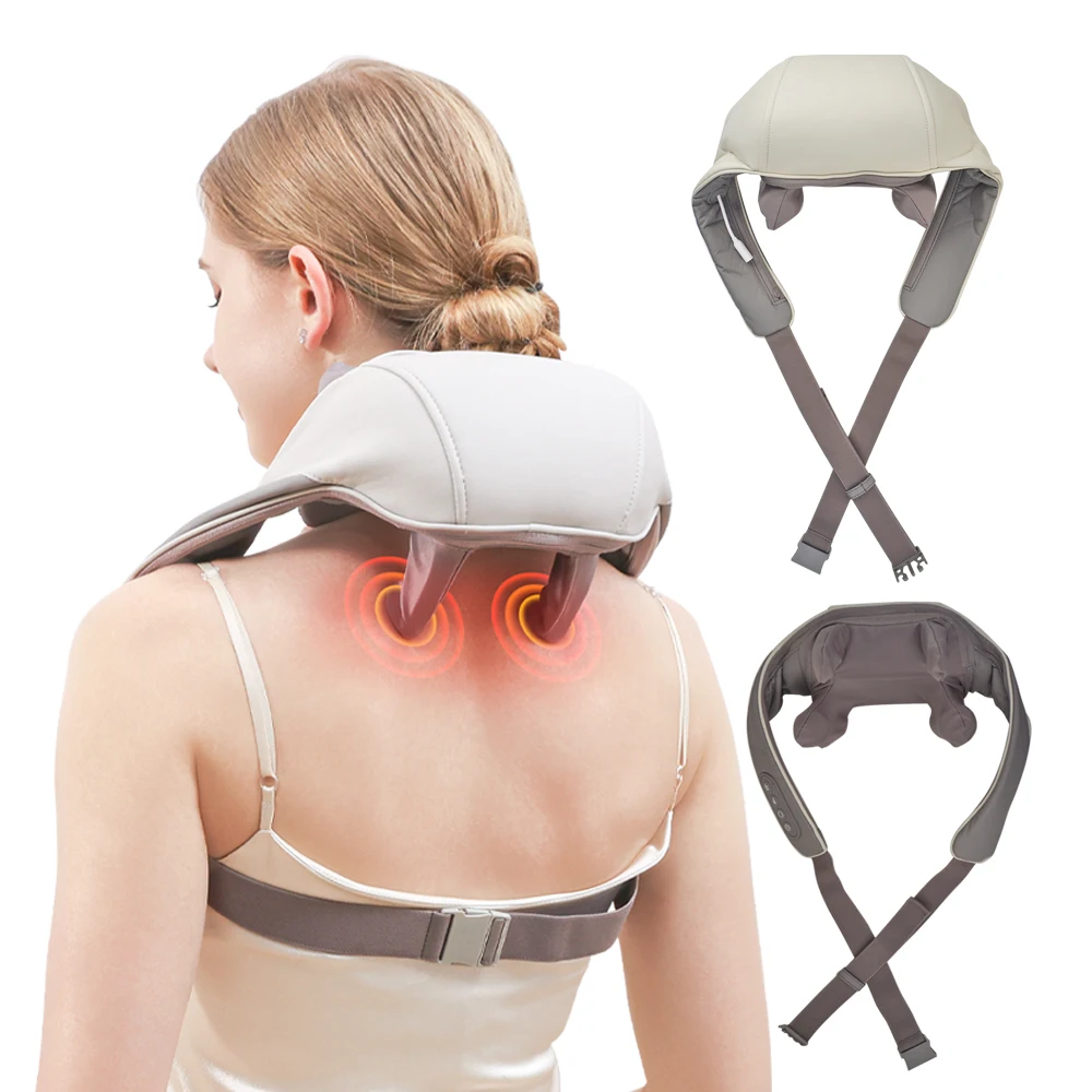 

Shiatsu Electric Neck & Shoulder Massager Portable Mini Neck Massager Pillow with Heat