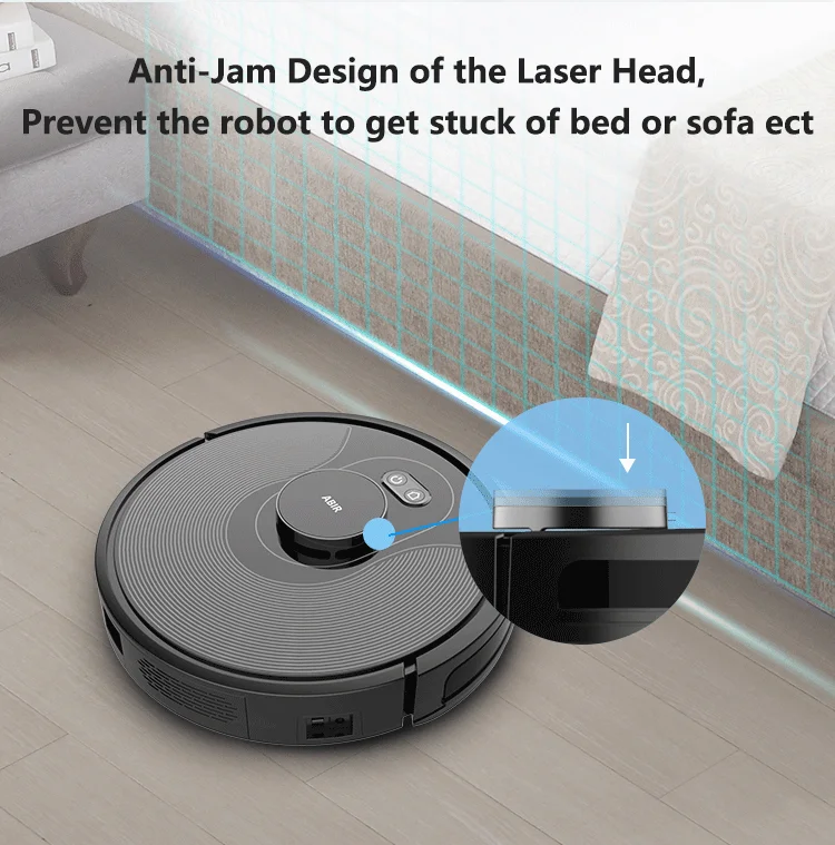 
Laser robot vaccum cleaner with WiFi-Connected, Works with Alexa 