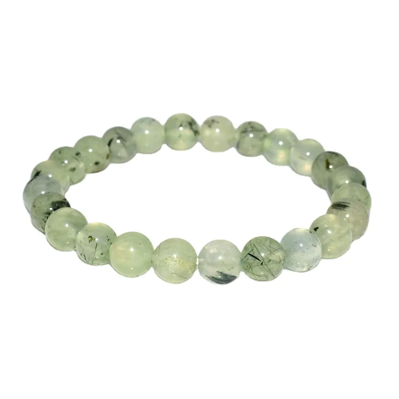 

Trade Insurance 4/6/8/10/12mm High Grade Natural Prehnite Bracelet