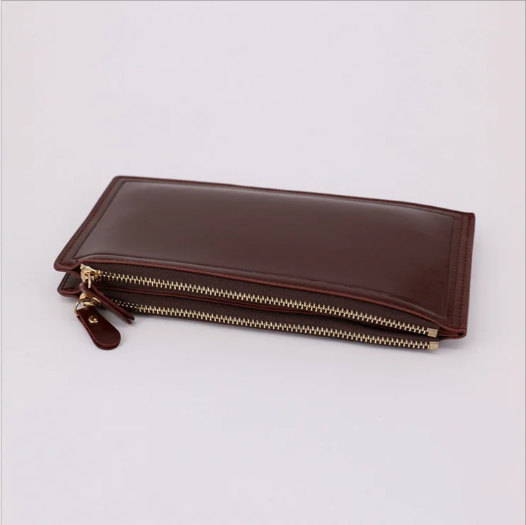 

Factory wholesale new style multi-card card holder long double zipper stall wallet clutch