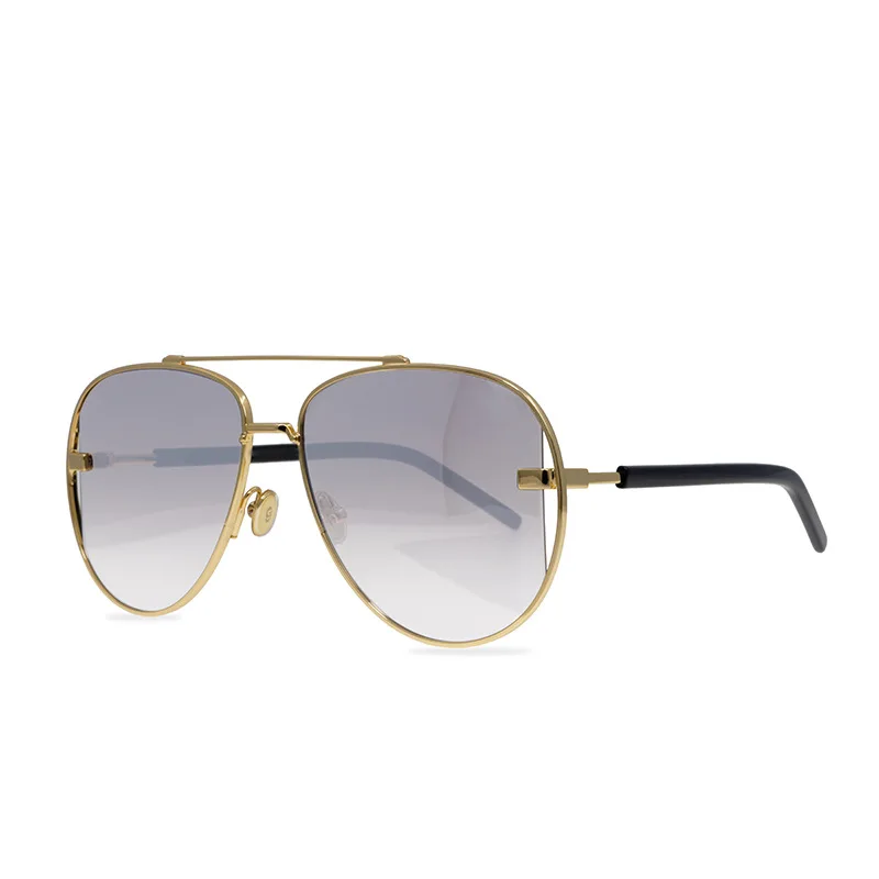 

High Quality Stock Oversized Customized Sun Lasses Metal Hinge Men Women Eyewear Metal Frame Sunglasses