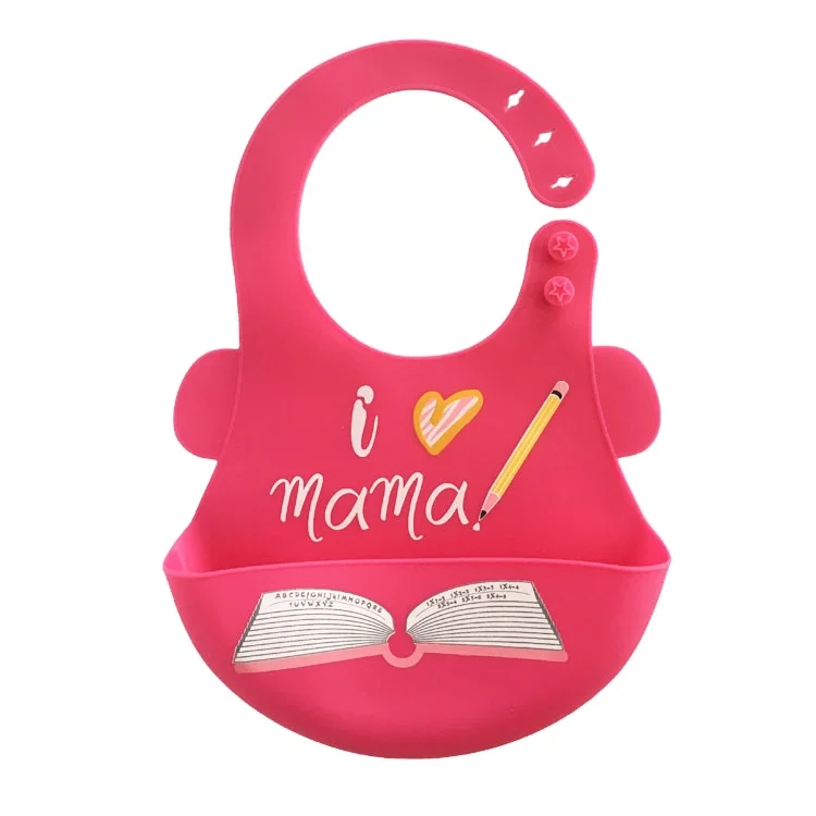 

Soft Silicone Bib Children's Bib Waterproof Saliva Towel Rice Pocket Maternal and Baby Products