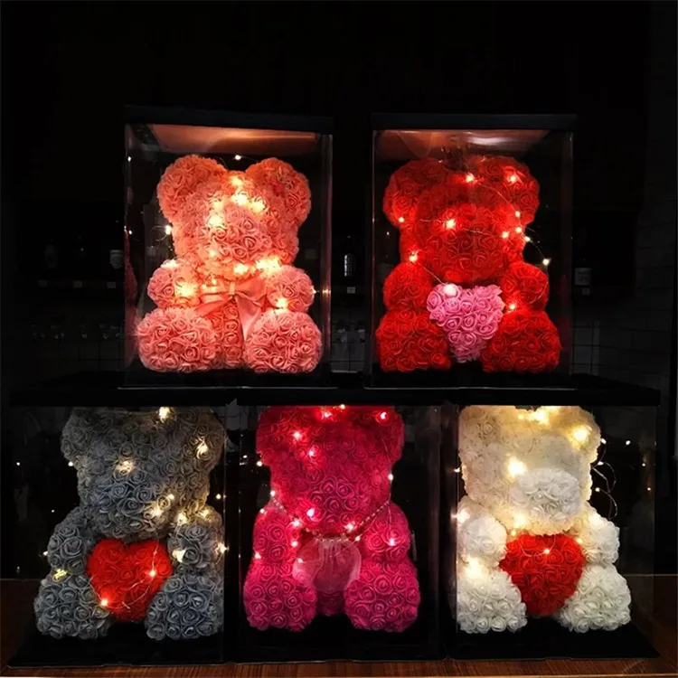 

40cm 60cm 70cm Valentine gifts teddy rose bear valentine teddy bear wholesale for Mother day gift