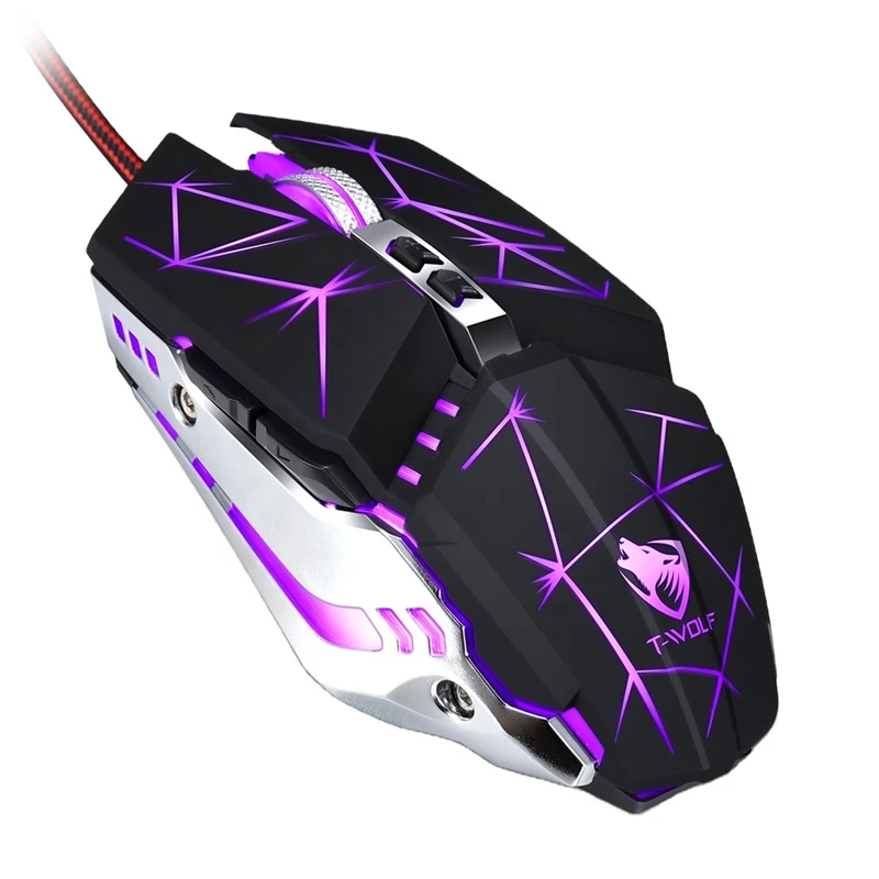 

V7 7keys wired Mechanic mouse custom macro programming competitive gaming mouse