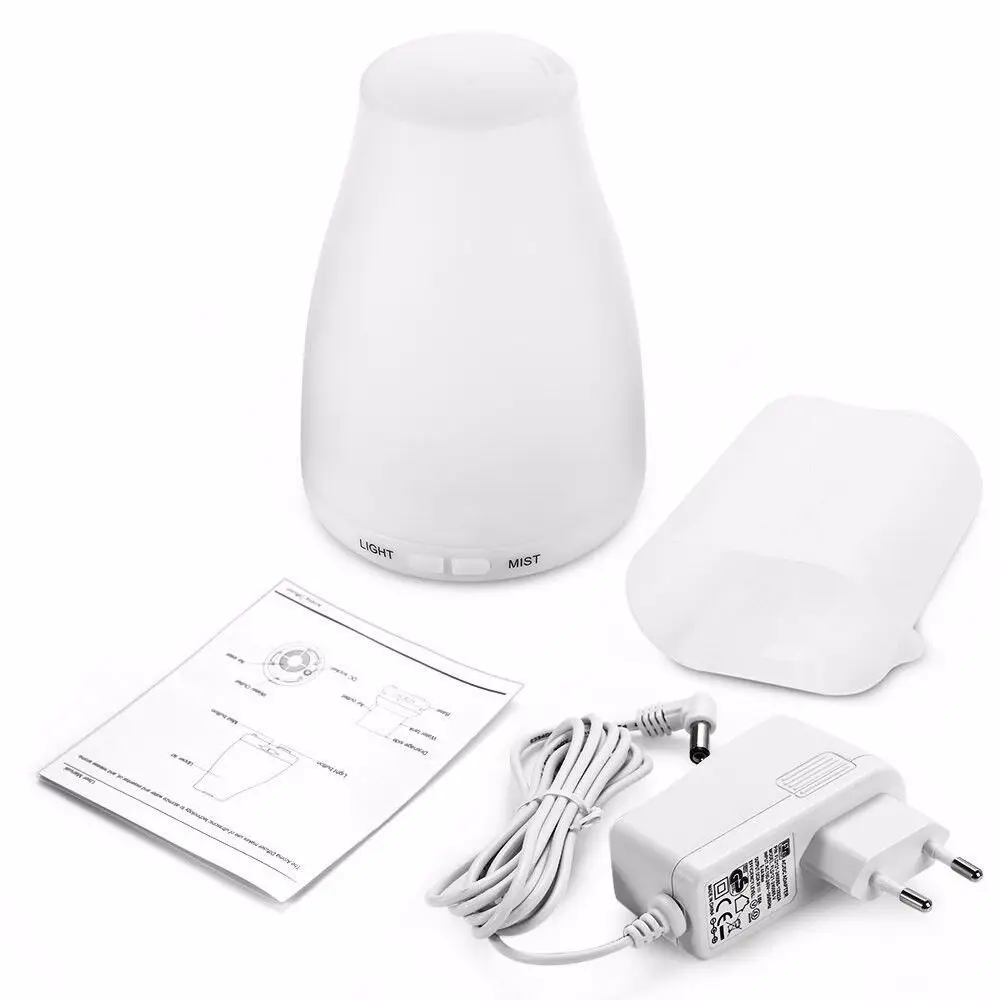Home Office 100 Ml Cool Mist Humidifier Ultrasonic Aroma Wood Essential
