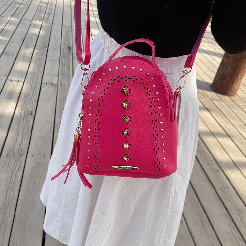 

Mini Backpack Women PU Leather Shoulder Bag For Girls Kids Multi-Function Small Female Ladies Backpacks