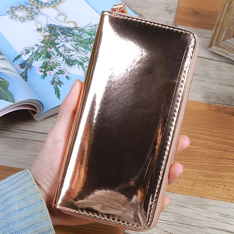 

High-Quality Laser Monochrome Long Wallet Trendy Fashion Clutch, Customized