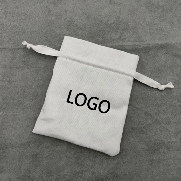 

luxury custom logo jewelry bag drawstring bag