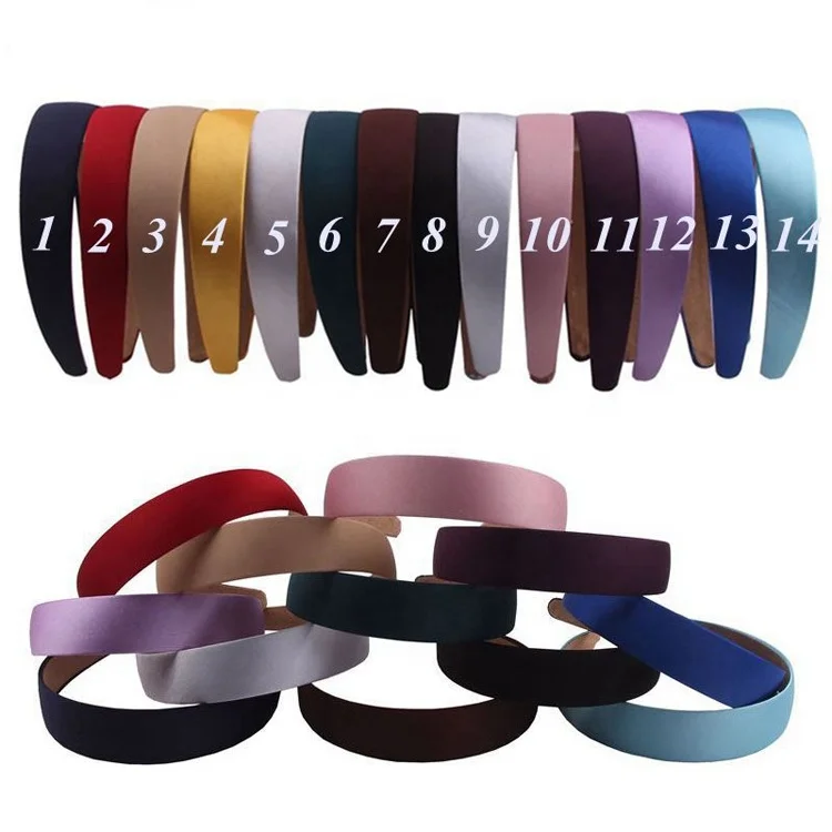 

MIO Hard Ribbon Hairband For Women 2.8cm Satin Covered Headband 34 Colors In Stock Hair Loop