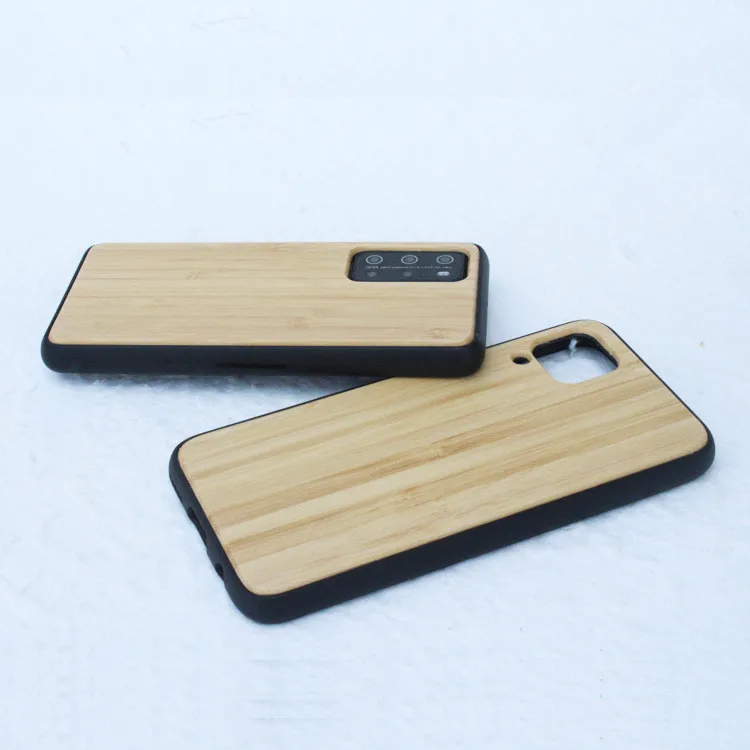 

2020 Amazon Hot Selling Real Natural Bamboo Clip Sheet TPU Edge Phone Protective Wooden Case For HUAWEI P40 PRO PLUS Lite, Wood