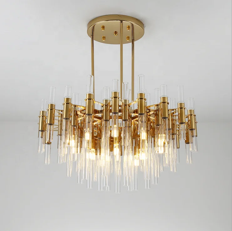 Nordic Modern hotel lobby decorative large chandelier pendant light crystal led luxury chandelier light new design chandelier