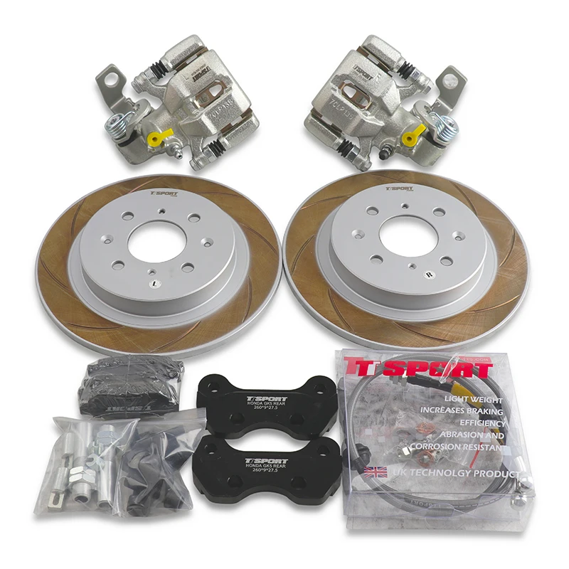 
China OEM TTSPORT Single pistonCar Brake Caliper Rear Wheel Drum Change Disc Set GK5 Fit Brake Modified Original Caliper 260*9MM 