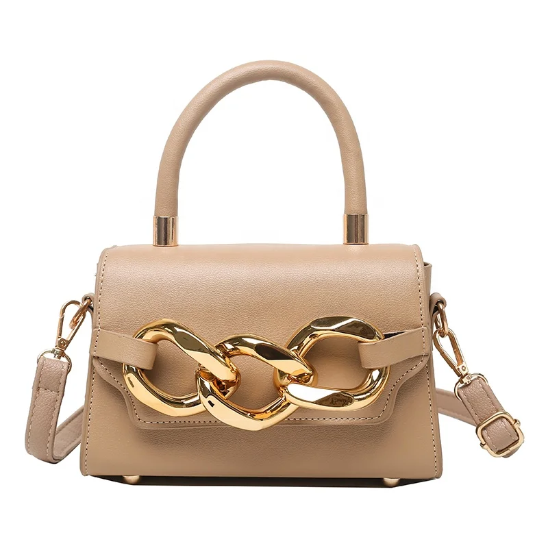 

Wholesale summer new thick chain decoration hand-held women's bag simple one shoulder slant span women's bag, Customizable