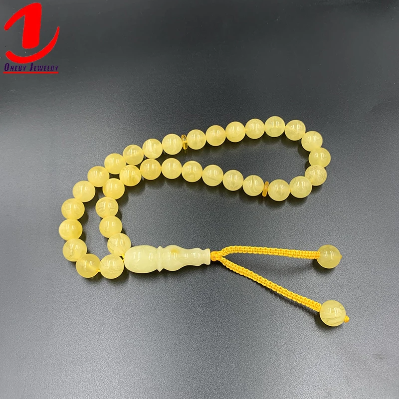 Amber Mishbah Tesbi Sib-ha Komboloi Worry beads Prayer Beads 33 Moslem Muslim amber Rosary