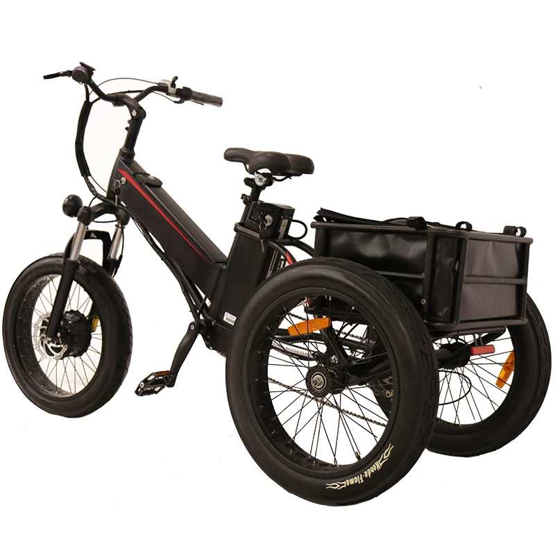 

3Wheel Handicapped Motorized Ebike 3 Wheel E Bike Electric Cargo Bicycle For Elderly Old Man Disabled