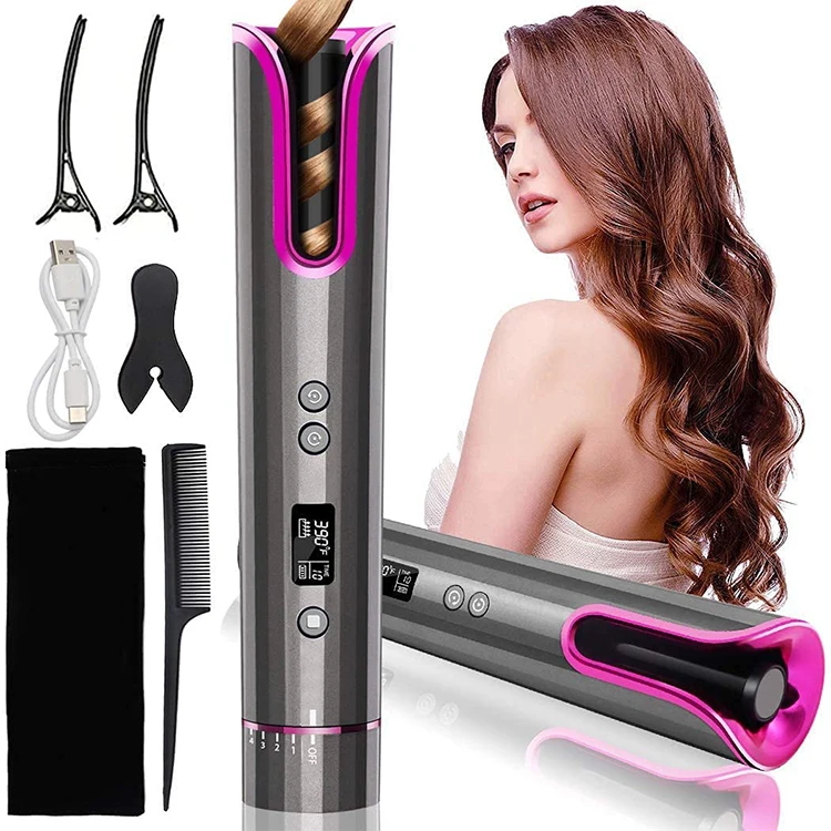 H200 Top Selling Cheapest Rotating Adjustable Hair Curler 471B Wholesale China, Red