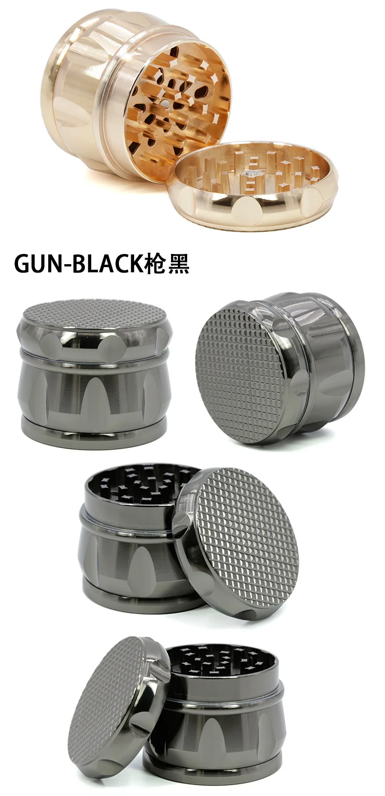 4 Layers Metal Smoke Grinder special grid cover Tobacco Smoking practical smoking accessories Herb Grinders