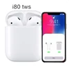 2019 New Hot Sale i80 Bluetooth Earbuds Earphone Wholesale Custom TWS Wireless Earbuds
