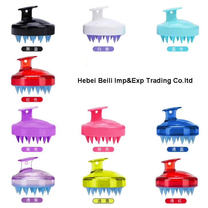 

silicone scalp massage brush, hair shampoo brushes, Customized color