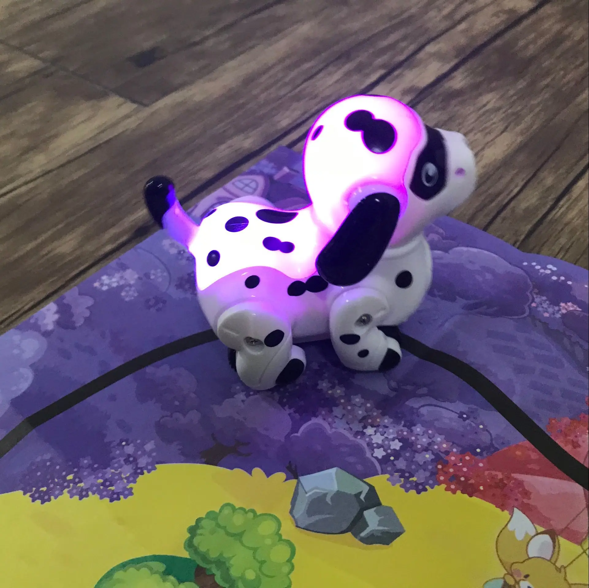 Magic Inductive Educational line following robot, Mini Dog with Colorful LED Lights Toys Gift for Kids