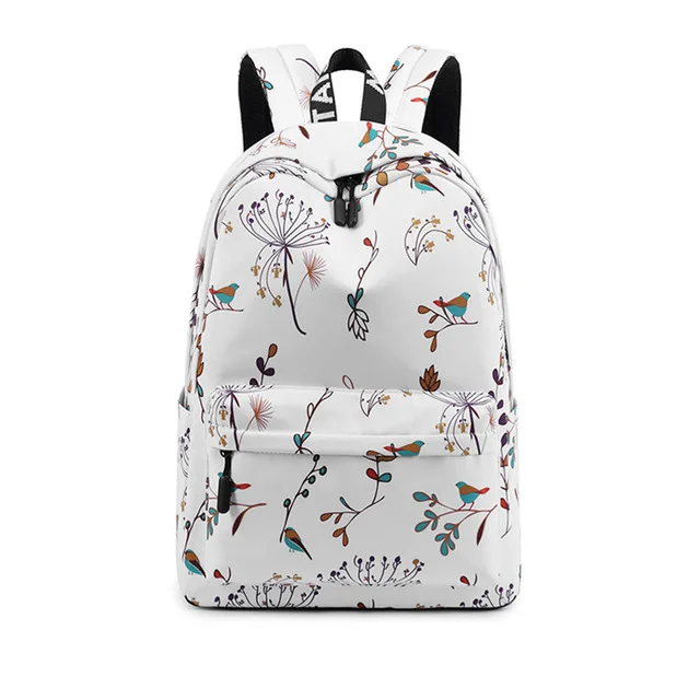 

atinfor Casual Waterproof Women Backpack Flower Printing Girls College Laptop Bookbags Lady Travel Bagpack