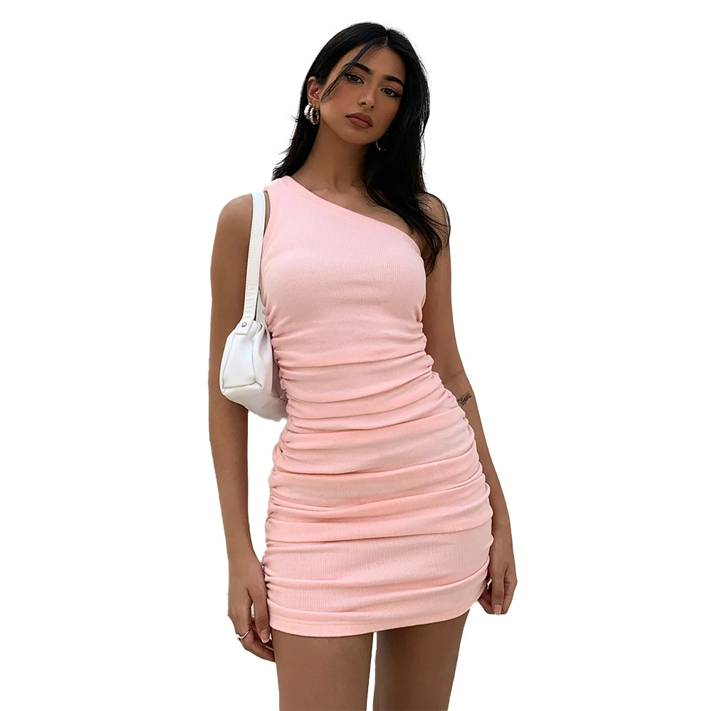 

Wholesale Summer Pink Sexy Bodycon Mini Short Wom Casual Party Club Dresses For Women, Picture color