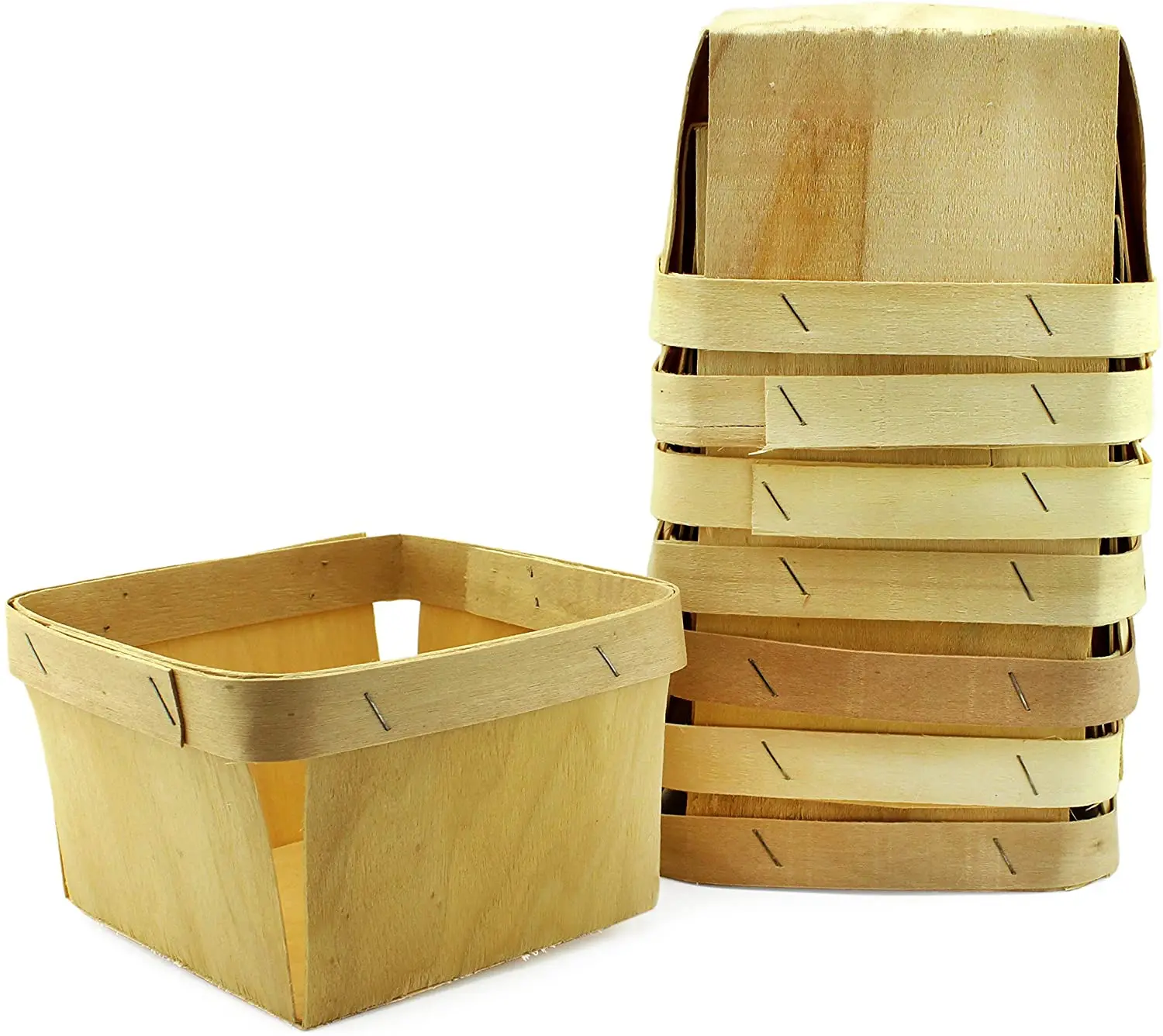 

Square Vented wooden Berry Baskets wood Boxes for Fruit Picking
