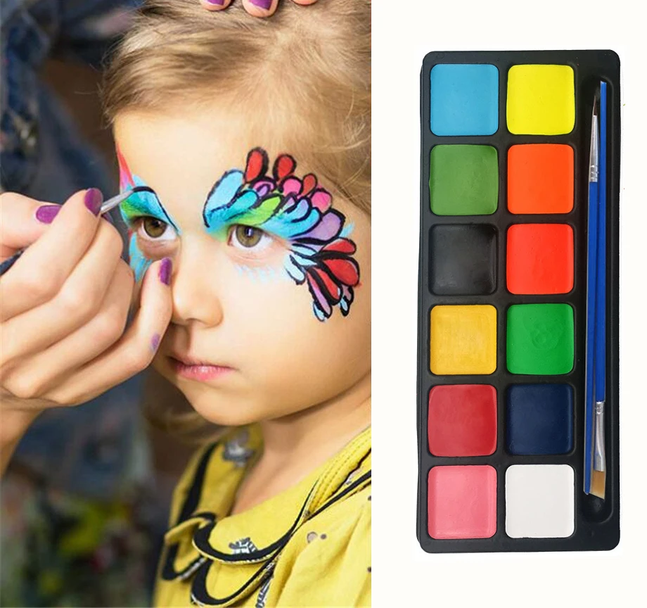 

Manufacturer Supply Cheap Price Private Label 12 Colors water based Face Body Paint Kit