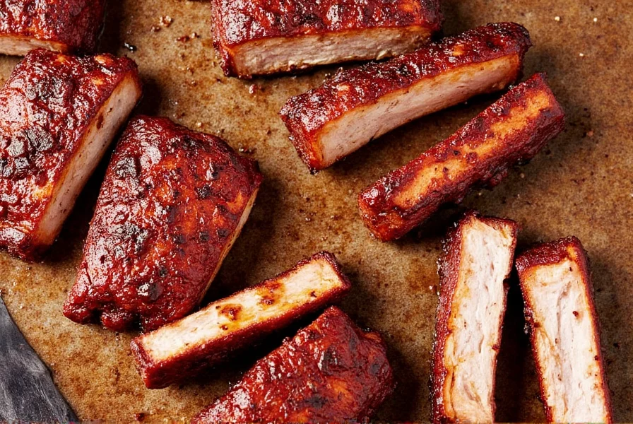 Pork ribs on grill