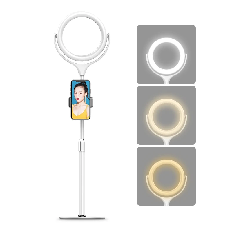 

8 inch cheap selfie ring light, Black/ white