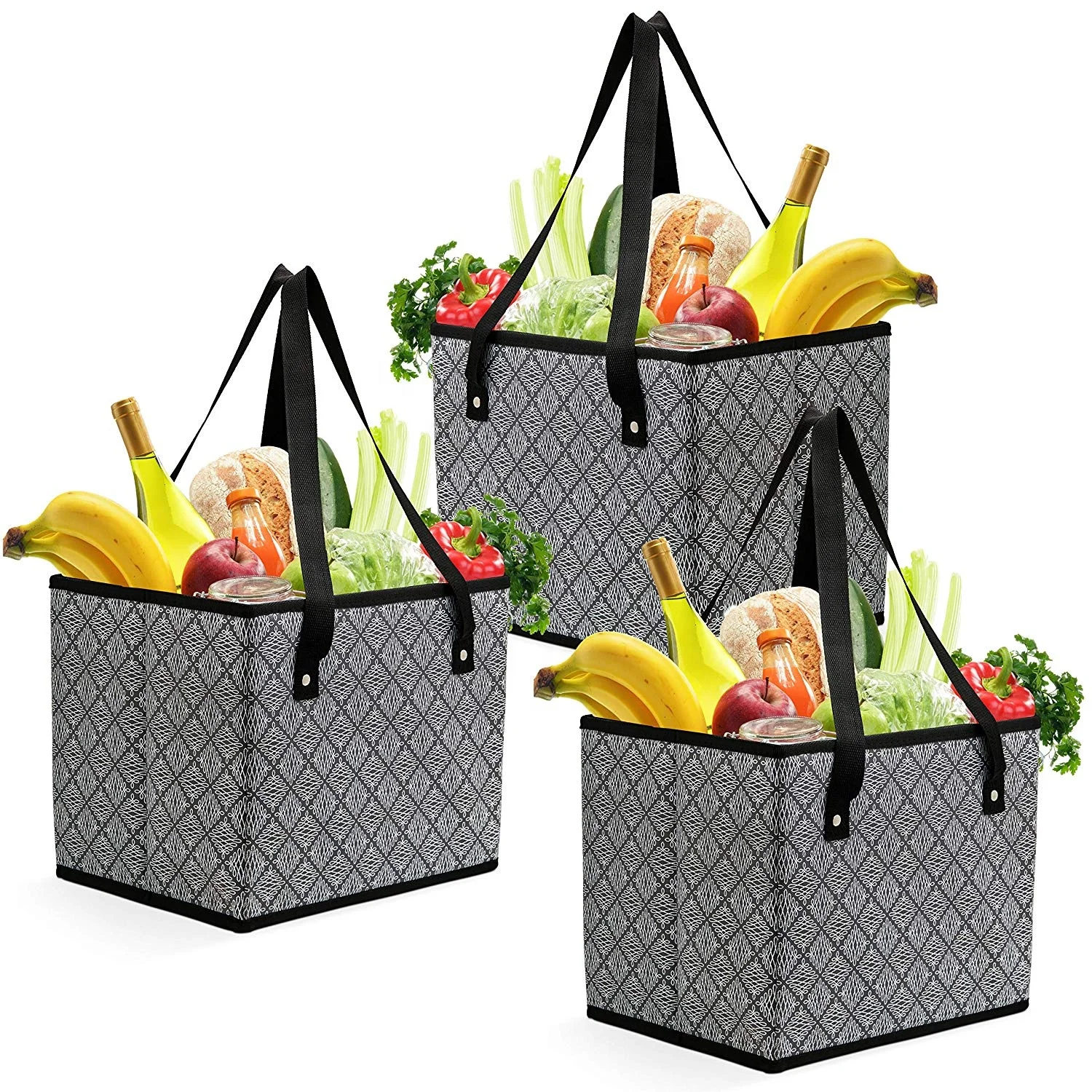 

Grocery Reusable Foldable Shopping Bag, Customized color