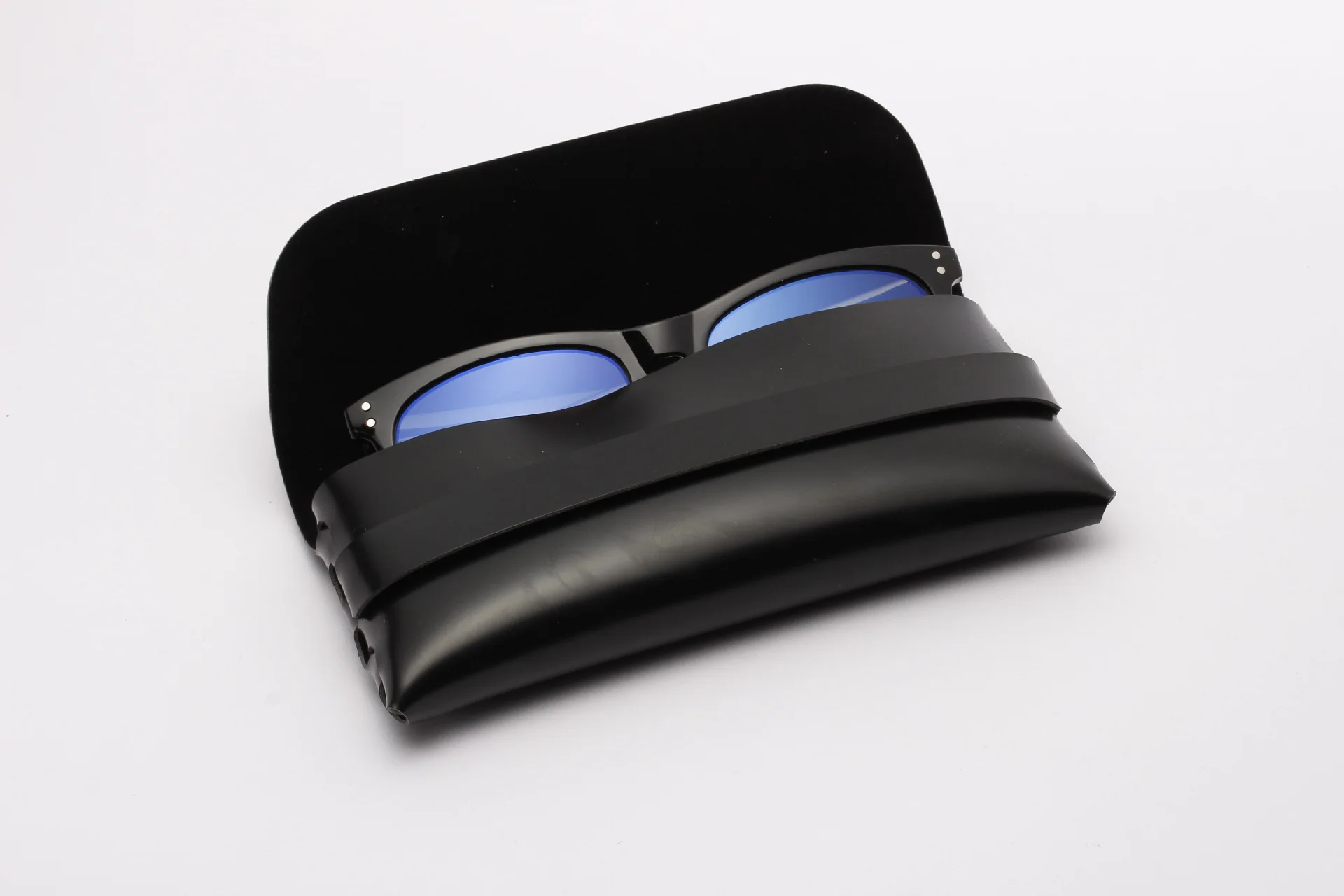 Custom Logo Ready Stock Leather Black Sunglasses Case Buy Black Case