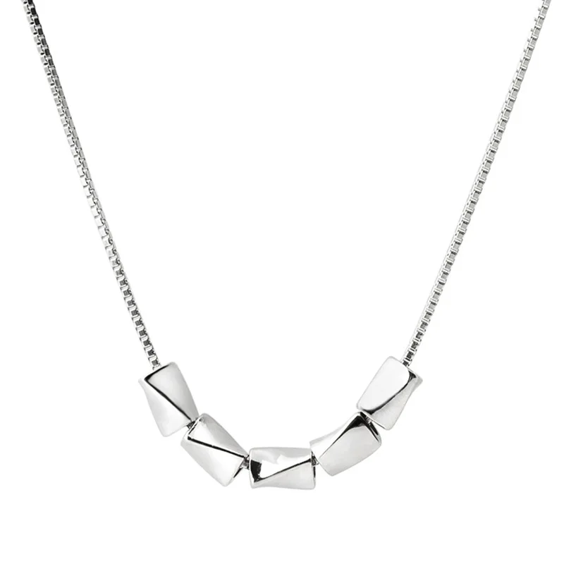 

New Design Harajuku Short Chain S925 Sterling Silver Beads Choker Fashion Necklace