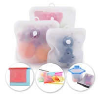 

Sandwich Preservation BPA Free Snack Pinch-press Vacuum Seal Leakproof Fresh Large Freezer Reusable Silicone Food Storage Bags