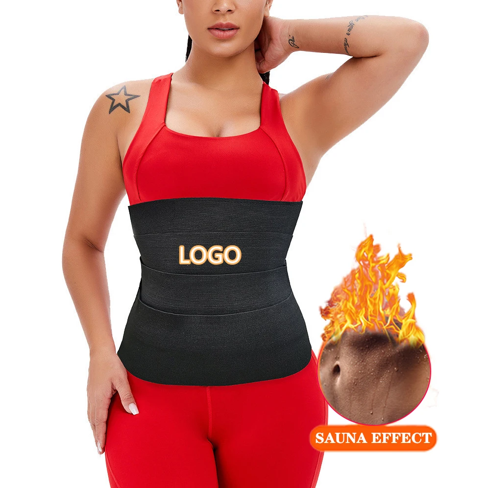

2022 Dropshipping waist wrap band Strong Elastic tummy wrap waist trainer