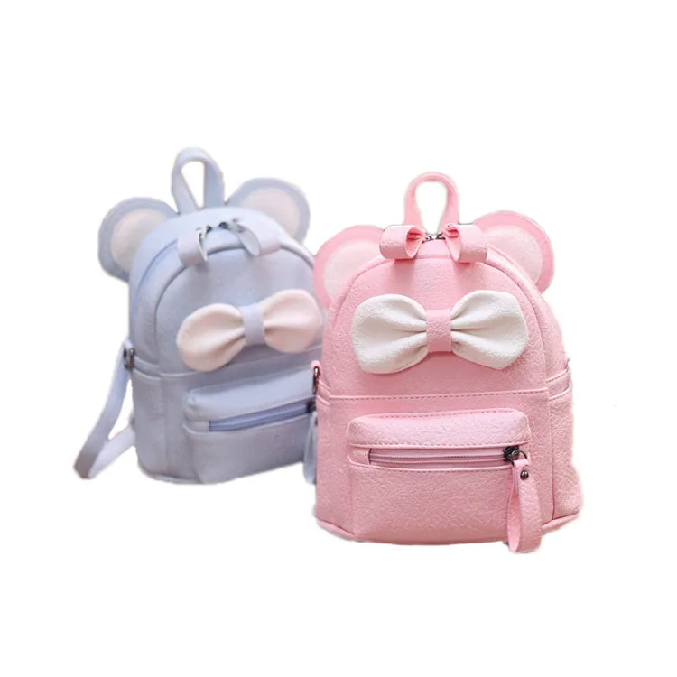 

2020 New 3D cute Mickey bowknot backpack school backpack pu bags for kids children