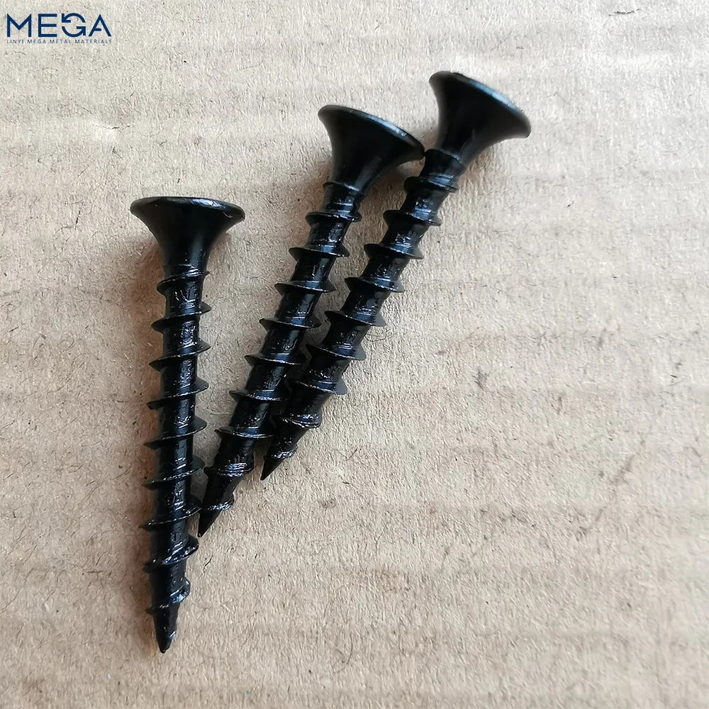 
hot sale taiwan quality gypsum screws black phosphated Dry wall screws fine thread self tapping drywall screw 