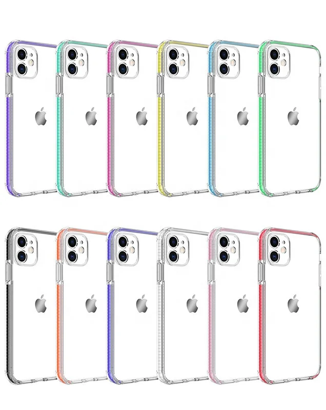 

TPU Acrylic Clear Case for iPhone 12 Pro Max 6.7 Cell Phone Shockproof Transparent Phone Back Cover for iPhone 12 12 Pro 6.1, Multi colors