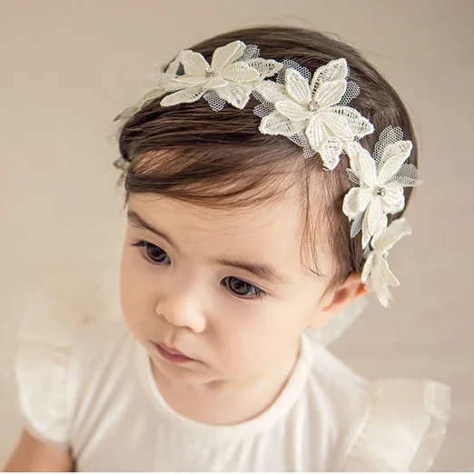 

2022 new design baby girl wedding white flower headband