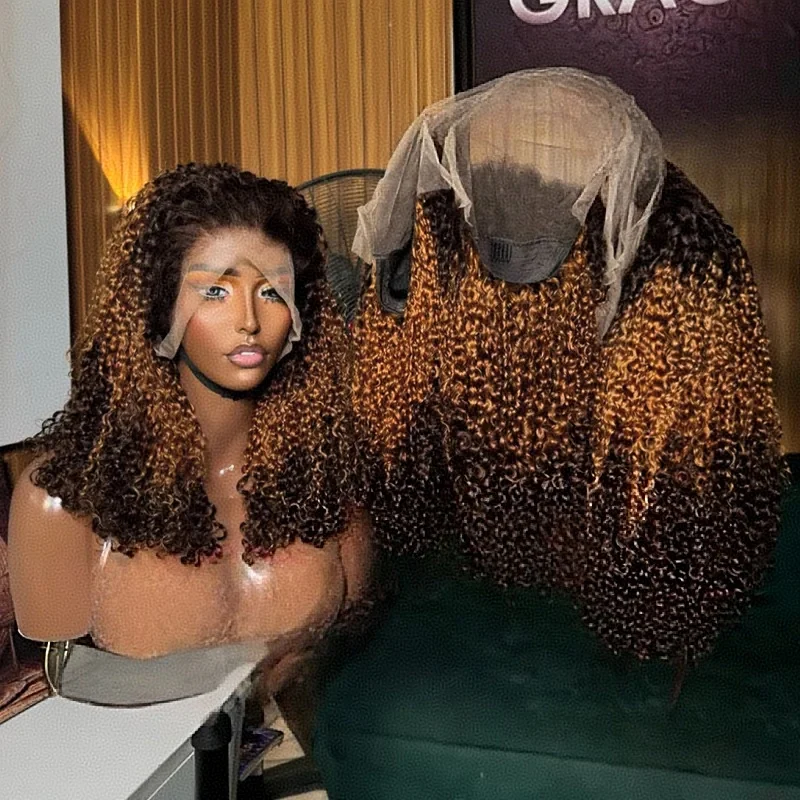 Double Drawn Virgin Human Hair 13*4 Lace Frontal Wig SDD Raw Vietnamese Original Human Hair Vendors Pissy Curls Lace Frontal Wig