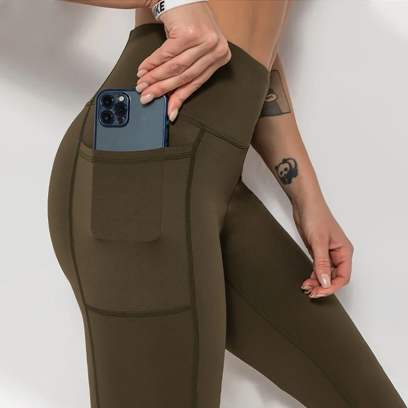 

2021 New Listing High Waist Butt Lifting yoga pants leggings Women Fitness Yoga Pants with Pocket