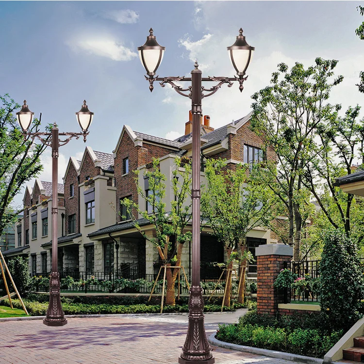 Hot sale antique vintage outdoor street lamp cast aluminum garden lamp post classic garden lights street light