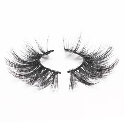 

OMG 25mm handmade 3d 5d fluffy mink strip eyelashes in bulk 100% real extension de faux cils naturels 25 mm pestanas al nayoreo, Natural black