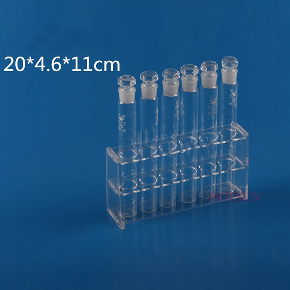 Chiloskit 12 douilles en acrylique Transparent Tube à essai de rack pour tubes à essai de 10 ml 
