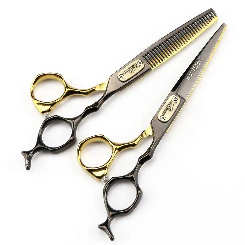 

JAGUAR 6.0 inch 9CR 62HRC Hardness hair scissors cutting / thinning scissors with case