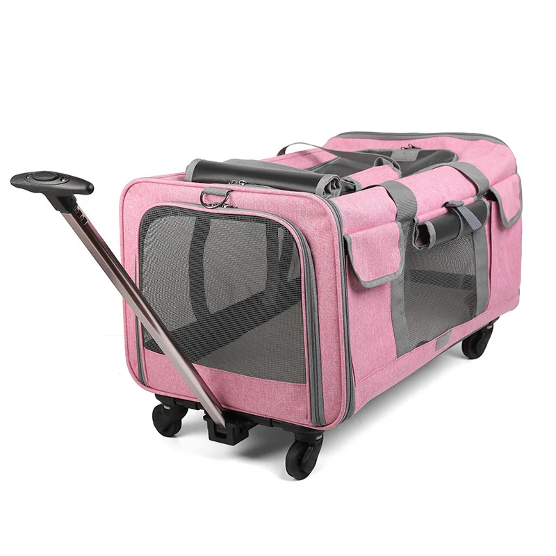 

Pet carrier Removable Wheeled Pet Carrier for Medium expandable bag 2022 Comfort and convenience pet bag